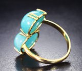 Золотое кольцо с небесно-голубым амазонитом 13,21 карата