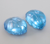 Пара резных топазов 15,65 карата 