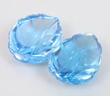 Пара резных топазов 15,65 карата 