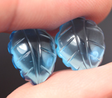 Пара резных топазов 15,65 карата 