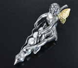 Скульптурный серебряный кулон с жемчугом 10,63 карата