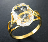 Золотое кольцо с морганитом высокой чистоты 3,97 карата Золото