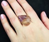 Золотое кольцо с крупным резным аметрином 38 карат Золото