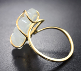 Золотое кольцо с резным лунным камнем 14,01 карата