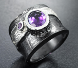 Серебряное кольцо с аметистами