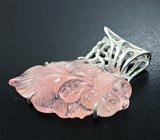 Кулон с резным морганитом 32,69 карата