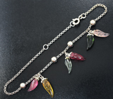Серебряный браслет из коллекции «Drops» с разноцветными турмалинами Серебро 925