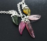 Серебряный браслет из коллекции «Drops» с разноцветными турмалинами Серебро 925