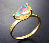 Золотое кольцо с ограненным эфиопским опалом 1,95 карата Золото
