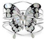 Комплект «Butterfly» с ониксом и перламутром Серебро 925