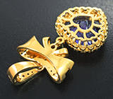 Кулон с танзанитом 5,19 карата и бриллиантами Золото