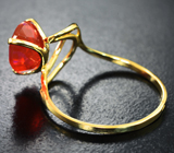 Золотое кольцо с ярким ограненным эфиопским опалом 1,64 карата Золото