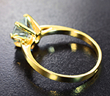 Золотое кольцо с муассанитом высокой чистоты 1,9 карата