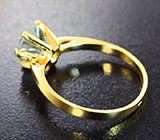 Золотое кольцо с муассанитом высокой чистоты 1,9 карата Золото
