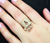 Оригинальное серебряное кольцо «Замочек» Серебро 925