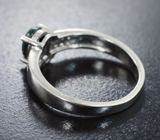 Стильное серебряное кольцо с кристаллическим черным опалом Серебро 925