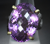 Серебряное кольцо с аметистом 34,19 карата Серебро 925