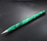 Ручка с уральским малахитом с азуритом 