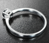 Серебряное кольцо с черным бриллиантом 0,21 карата Серебро 925