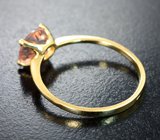 Золотое кольцо с морганитом высокой чистоты 1,47 карата Золото