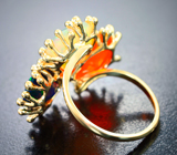 Золотое кольцо с ограненными эфиопскими опалами 8,5 карата и бриллиантами