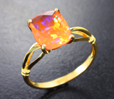 Золотое кольцо с ограненным эфиопским опалом 1,84 карата