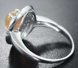 Замечательное серебряное кольцо с кристаллическим эфиопским опалом