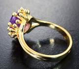 Кольцо с хакманитом топового цвета 1,53 карата Золото
