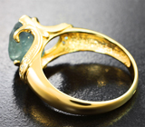 Эксклюзив! Золотое кольцо с редким крупным уральским александритом 5,41 карата и бриллиантами