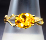 Золотое кольцо с чистейшим насыщенным гелиодором 1,88 карата Золото