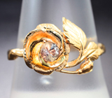 Золотое кольцо с уральским александритом высоких характеристик 0,24 карата Золото