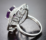 Замечательное cеребряное кольцо с аметистом Серебро 925