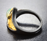 Серебряное кольцо с кристаллическим эфиопским опалом 0,94 карата