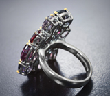 Серебряное кольцо с разноцветными шпинелями 11,29 карата Серебро 925