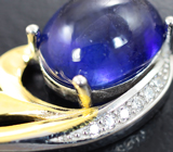 Прелестный серебряный кулон с синим сапфиром 