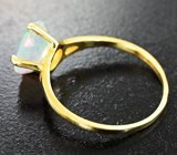 Золотое кольцо с ограненным эфиопским опалом 1,28 карата Золото