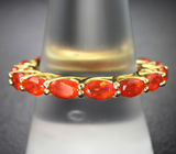 Яркое серебряное кольцо с огранеными эфиопскими опалами Серебро 925