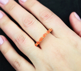 Яркое серебряное кольцо с огранеными эфиопскими опалами Серебро 925