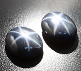 Крупная пара звездчатых сапфиров 24,92 карата 