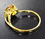 Золотое кольцо с насыщенным гелиодором 1,36 карата Золото