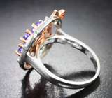 Изысканное серебряное кольцо с танзанитами