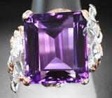 Серебряное кольцо с аметистом 18,65 карата