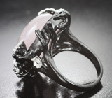 Серебряное кольцо с морганитом 22,94 карата, перидотами, альмандином гранатом и черной шпинелью Серебро 925