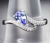 Прелестное серебряное кольцо с танзанитом