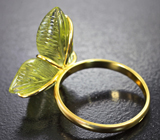 Золотое кольцо с резным лимонным цитрином 7,48 карата Золото