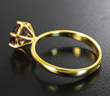 Кольцо с цирконом падпараджа авторской огранки 2,53 карата Золото