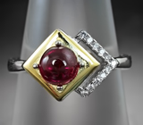 Изящный серебряный комплект с насыщенными рубинами Серебро 925