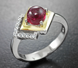 Изящный серебряный комплект с насыщенными рубинами Серебро 925