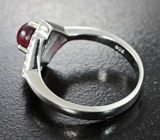 Изящный серебряный комплект с насыщенными рубинами Серебро 925