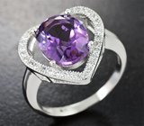 Романтичное серебряное кольцо с аметистом
